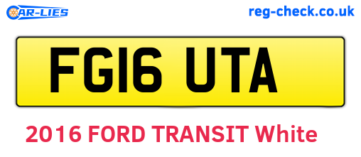 FG16UTA are the vehicle registration plates.