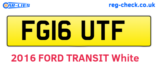 FG16UTF are the vehicle registration plates.