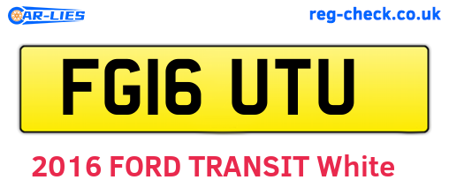 FG16UTU are the vehicle registration plates.