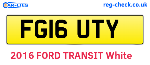 FG16UTY are the vehicle registration plates.