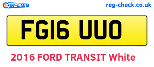 FG16UUO are the vehicle registration plates.