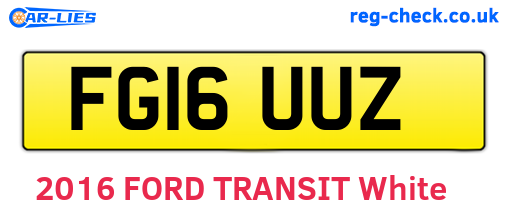 FG16UUZ are the vehicle registration plates.