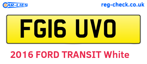 FG16UVO are the vehicle registration plates.
