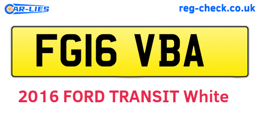 FG16VBA are the vehicle registration plates.