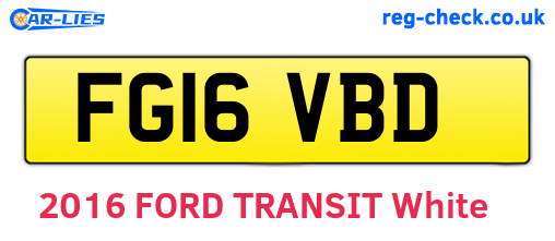 FG16VBD are the vehicle registration plates.