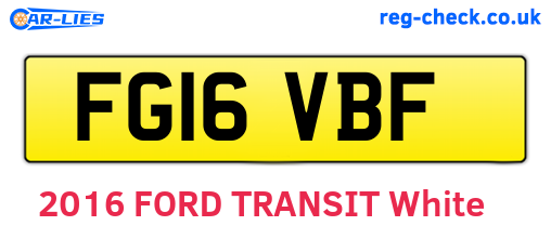 FG16VBF are the vehicle registration plates.