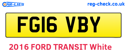 FG16VBY are the vehicle registration plates.