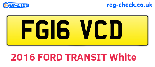 FG16VCD are the vehicle registration plates.
