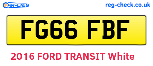 FG66FBF are the vehicle registration plates.