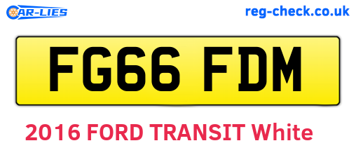 FG66FDM are the vehicle registration plates.