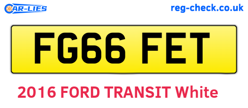 FG66FET are the vehicle registration plates.