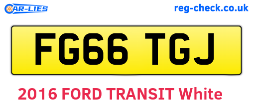FG66TGJ are the vehicle registration plates.