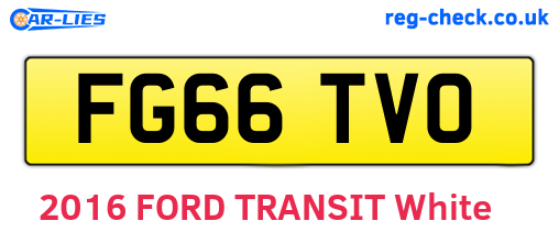 FG66TVO are the vehicle registration plates.