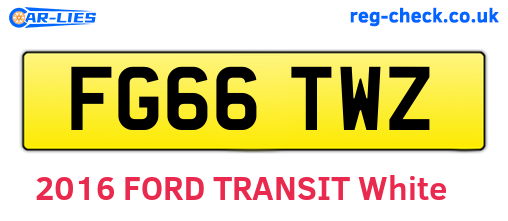 FG66TWZ are the vehicle registration plates.