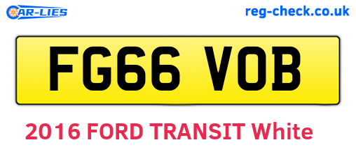 FG66VOB are the vehicle registration plates.