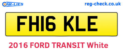 FH16KLE are the vehicle registration plates.