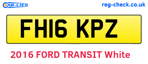 FH16KPZ are the vehicle registration plates.