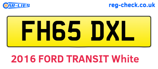 FH65DXL are the vehicle registration plates.