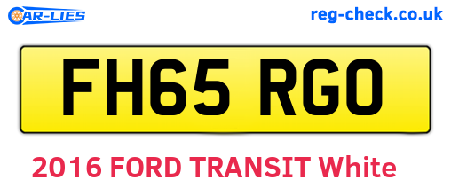 FH65RGO are the vehicle registration plates.