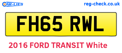 FH65RWL are the vehicle registration plates.