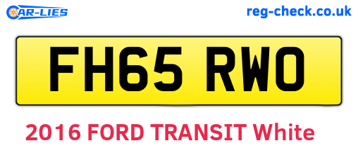 FH65RWO are the vehicle registration plates.