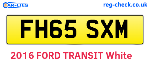 FH65SXM are the vehicle registration plates.