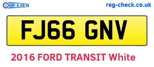 FJ66GNV are the vehicle registration plates.