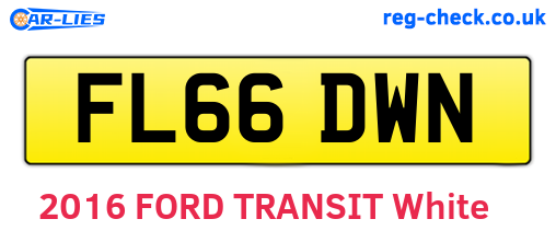 FL66DWN are the vehicle registration plates.
