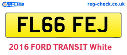 FL66FEJ are the vehicle registration plates.