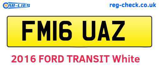FM16UAZ are the vehicle registration plates.