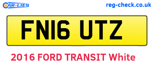 FN16UTZ are the vehicle registration plates.