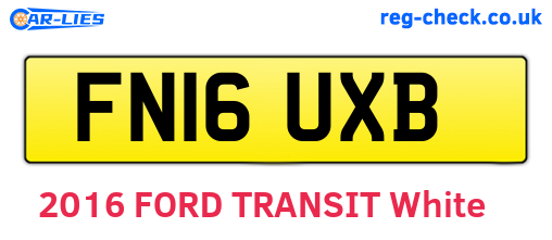 FN16UXB are the vehicle registration plates.