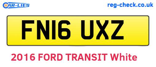 FN16UXZ are the vehicle registration plates.