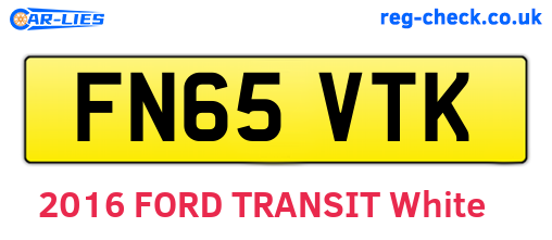 FN65VTK are the vehicle registration plates.