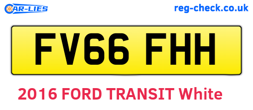 FV66FHH are the vehicle registration plates.