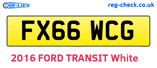 FX66WCG are the vehicle registration plates.