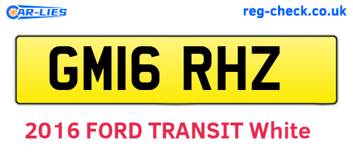 GM16RHZ are the vehicle registration plates.