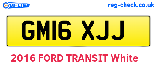 GM16XJJ are the vehicle registration plates.