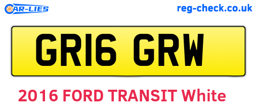 GR16GRW are the vehicle registration plates.