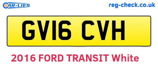 GV16CVH are the vehicle registration plates.