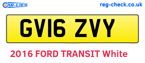 GV16ZVY are the vehicle registration plates.
