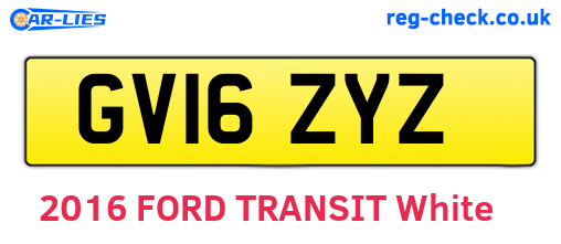 GV16ZYZ are the vehicle registration plates.