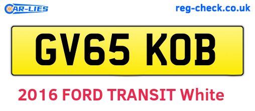 GV65KOB are the vehicle registration plates.