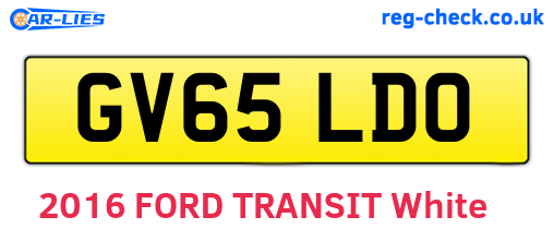 GV65LDO are the vehicle registration plates.