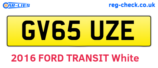 GV65UZE are the vehicle registration plates.
