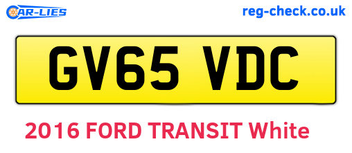 GV65VDC are the vehicle registration plates.