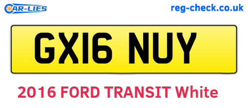 GX16NUY are the vehicle registration plates.