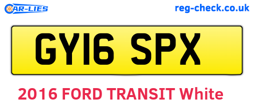 GY16SPX are the vehicle registration plates.