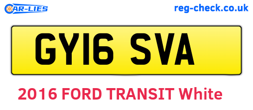 GY16SVA are the vehicle registration plates.
