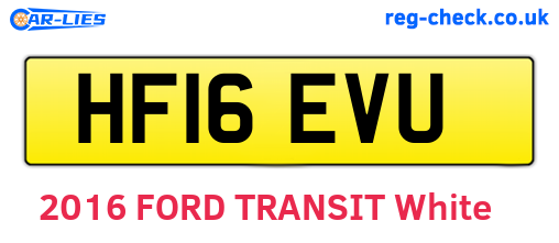 HF16EVU are the vehicle registration plates.